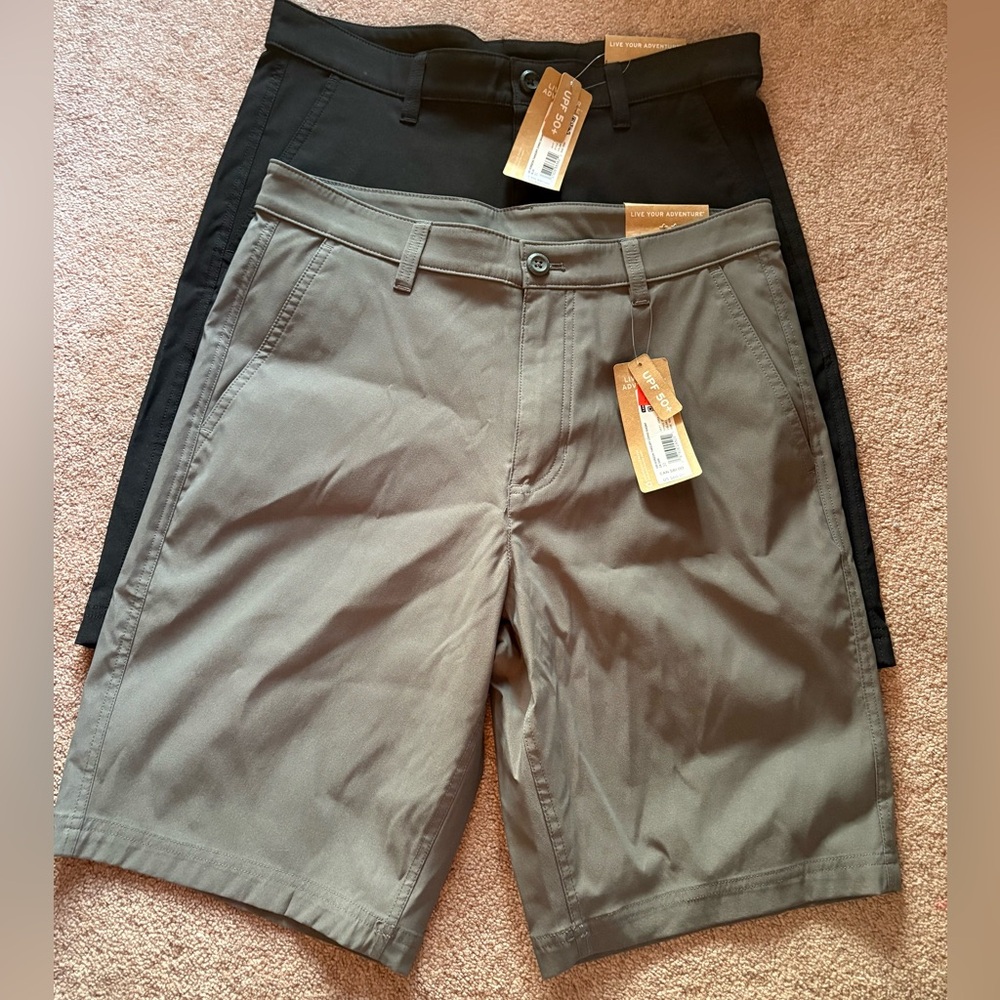 Eddie Bauer Men’s set of 2 Horizon chino golf shorts size 30 NWT